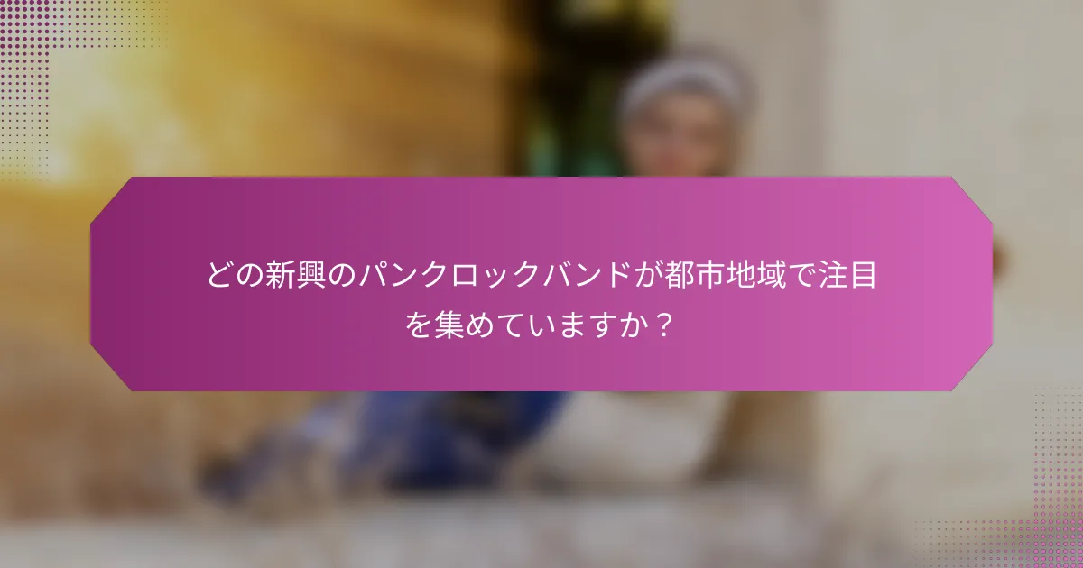 どの新興のパンクロックバンドが都市地域で注目を集めていますか？