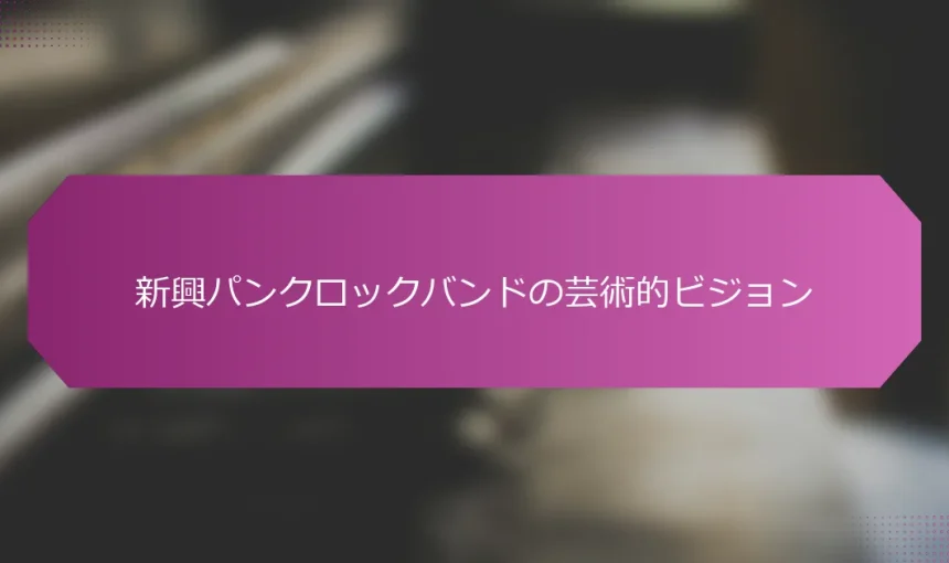 新興パンクロックバンドの芸術的ビジョン