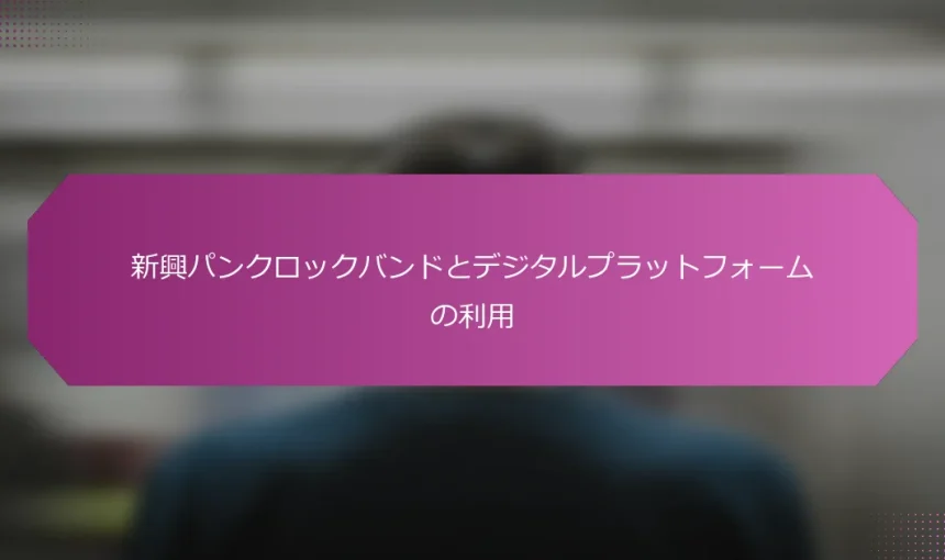 新興パンクロックバンドとデジタルプラットフォームの利用