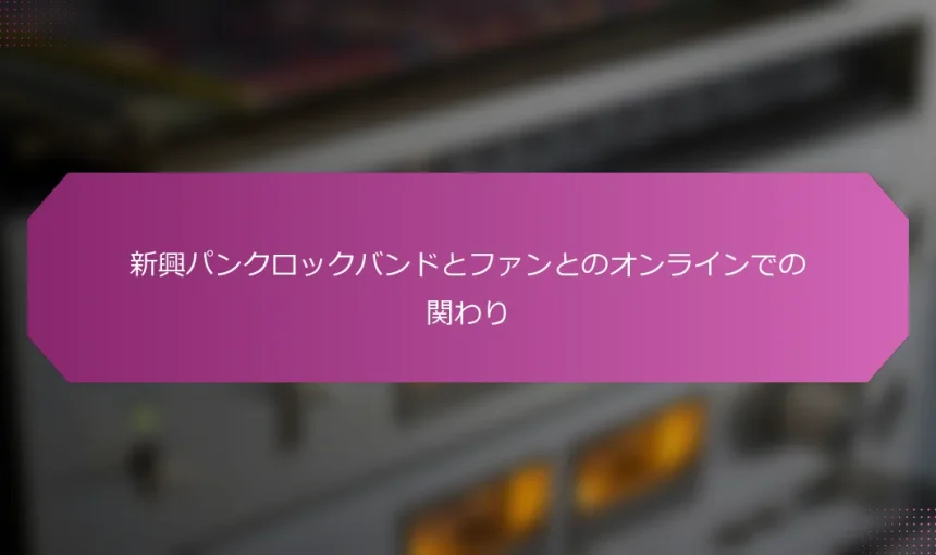 新興パンクロックバンドとファンとのオンラインでの関わり
