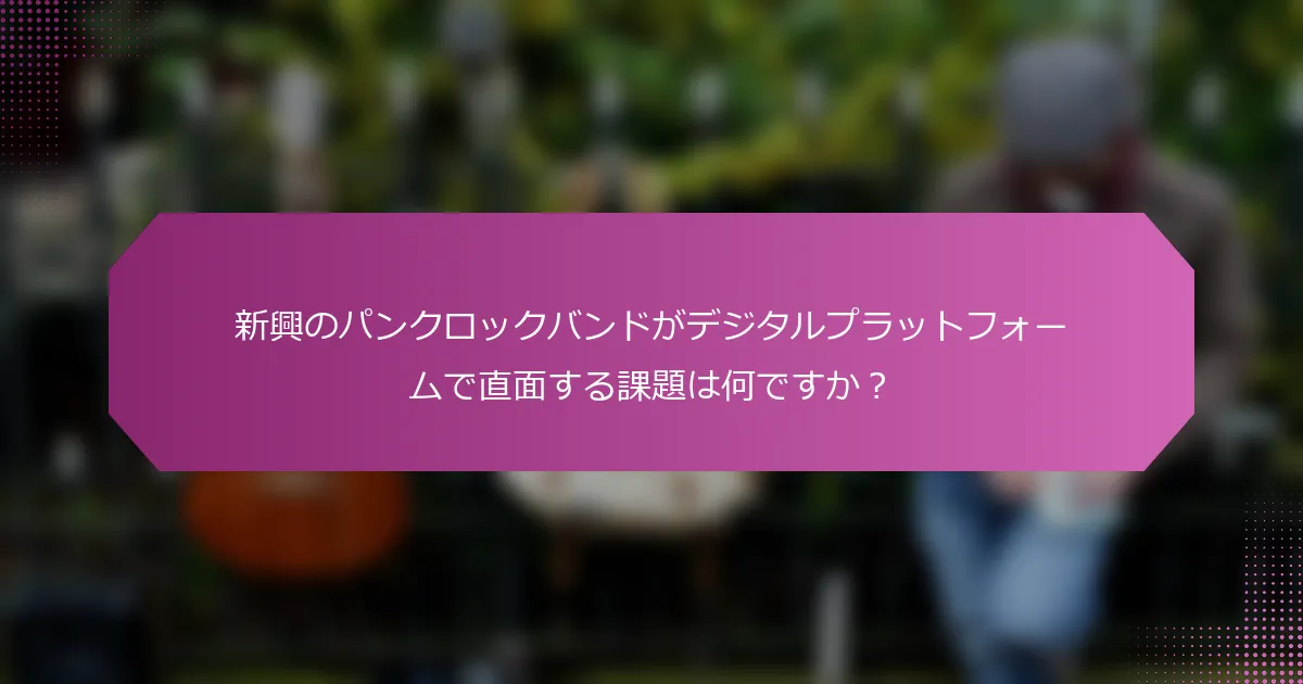 新興のパンクロックバンドがデジタルプラットフォームで直面する課題は何ですか？