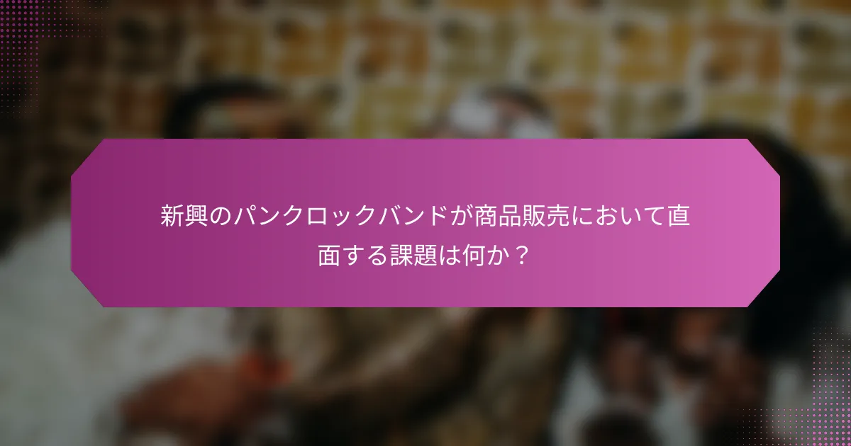 新興のパンクロックバンドが商品販売において直面する課題は何か？