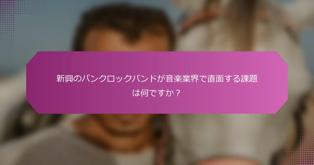 新興のパンクロックバンドが音楽業界で直面する課題は何ですか？